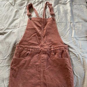 C’est Toi Black Label pink corduroy overall dress jumper size L